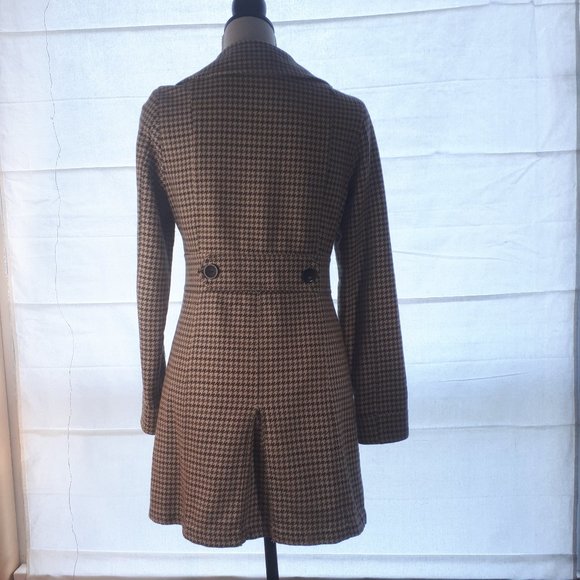 Volcom Lined Houndstooth Double Breasted Coat Sz M - Picture 7 of 8